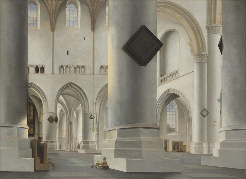 Pieter Saenredam's 1636-37 painting of the interior of the Grote Kerk (St Bavo) in Haarlem, viewed across the choir from the north ambulatory.