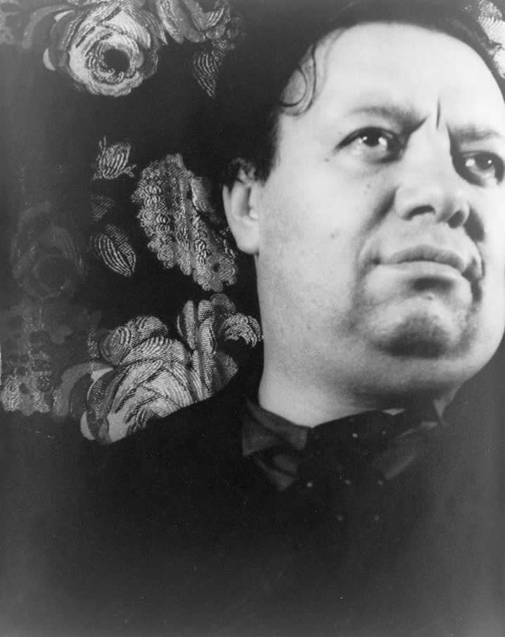 Portrait photograph of Diego Rivera, taken March 19, 1932, the same year he began work on the Detroit Industry Murals.