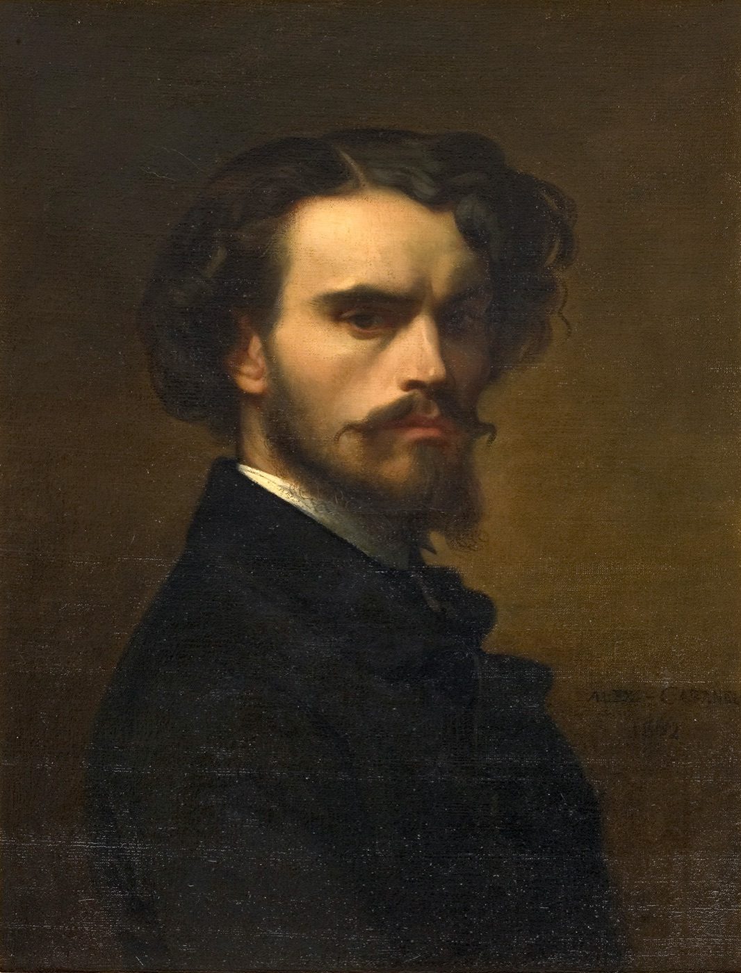 An 1852 self-portrait by Alexandre Cabanel, painted a few years after he completed The Fallen Angel.