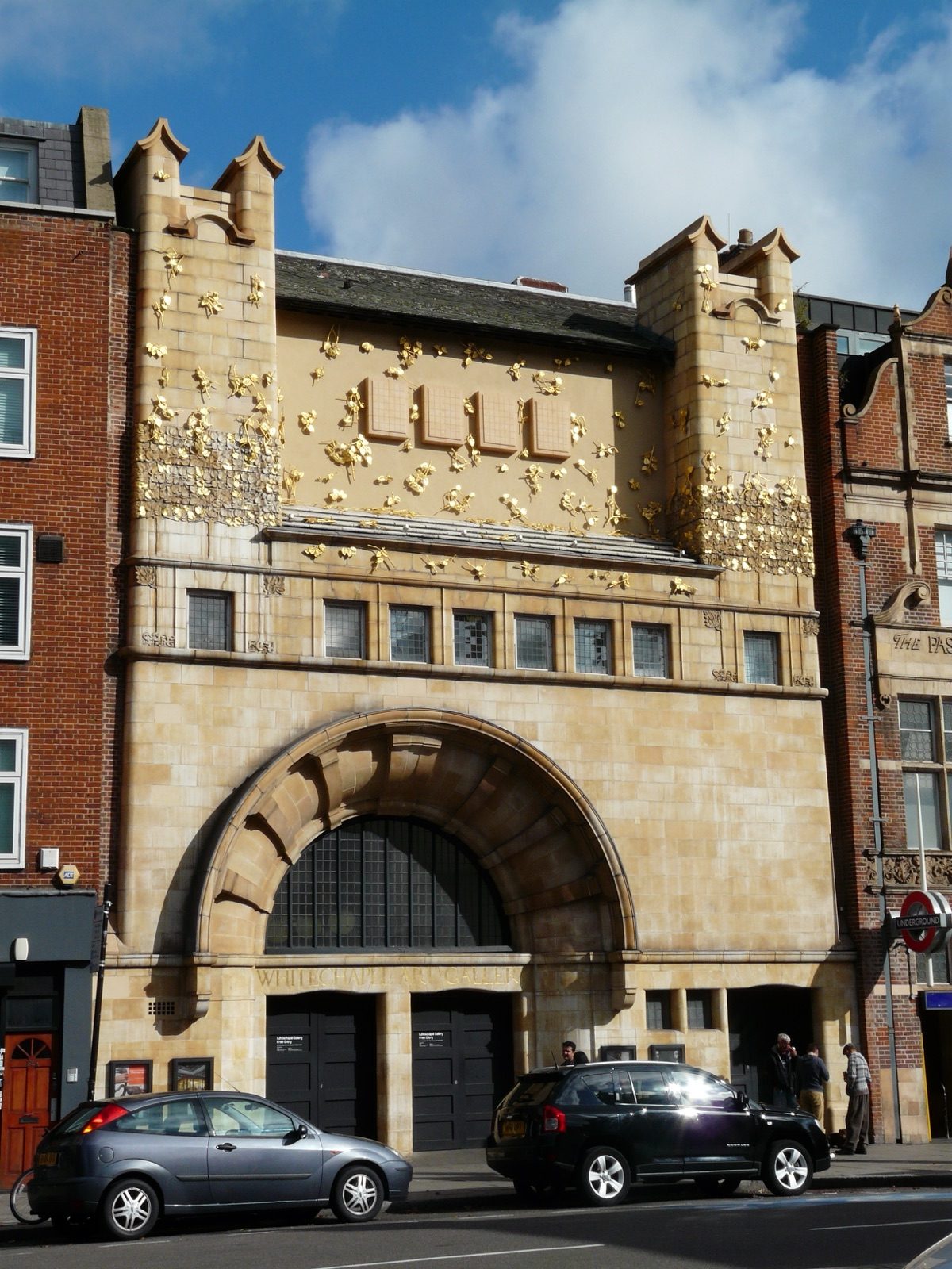 The exterior of the Whitechapel Gallery in London, the venue that hosted the 1956 exhibition This Is Tomorrow, where Richard Hamilton's collage helped launch British Pop Art.